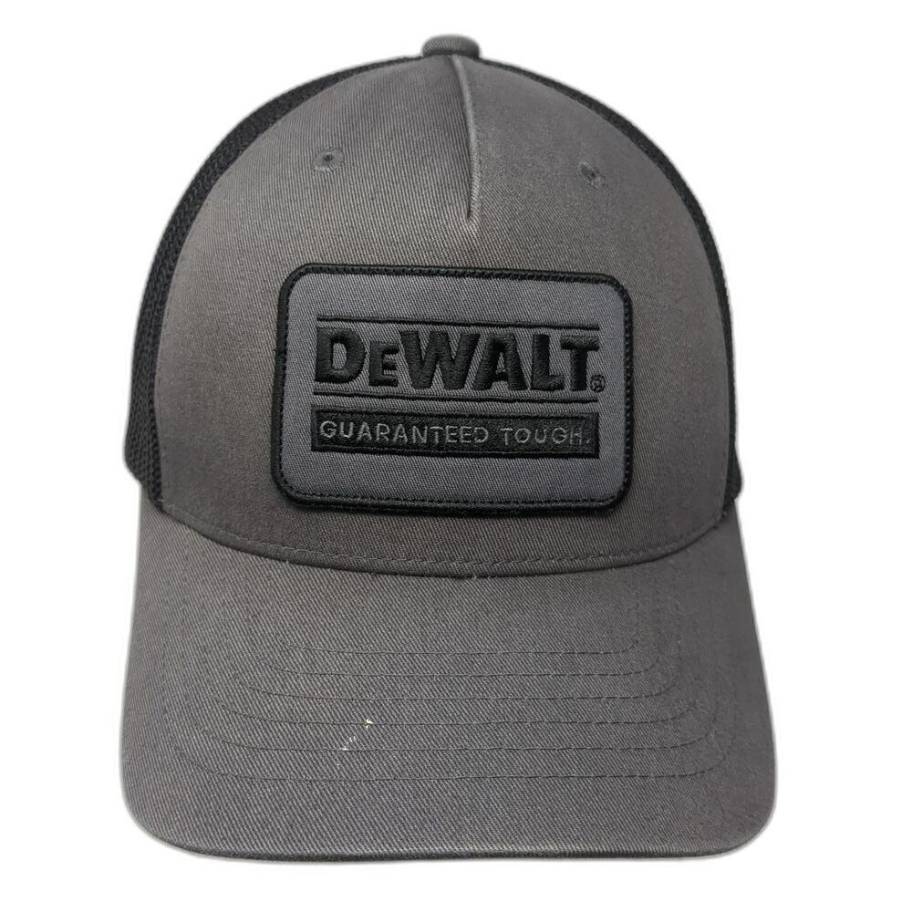 DeWalt Guaranteed Tough Mesh Back Trucker Hat Gray One Size Embroidered